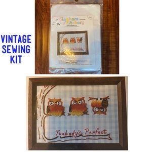 Vintage Gingham Owls Nobody’s Perfect Craft Kit